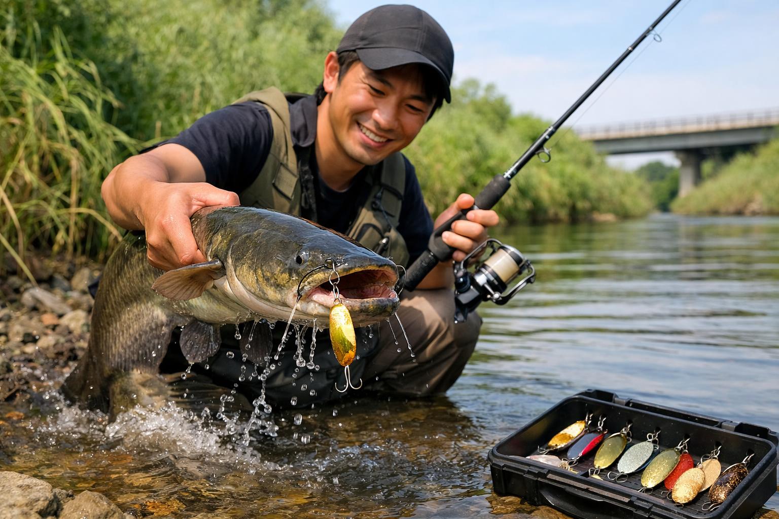意外と知らない？ナマズはスプーンで釣れる！選び方から使い方までの完全ガイド